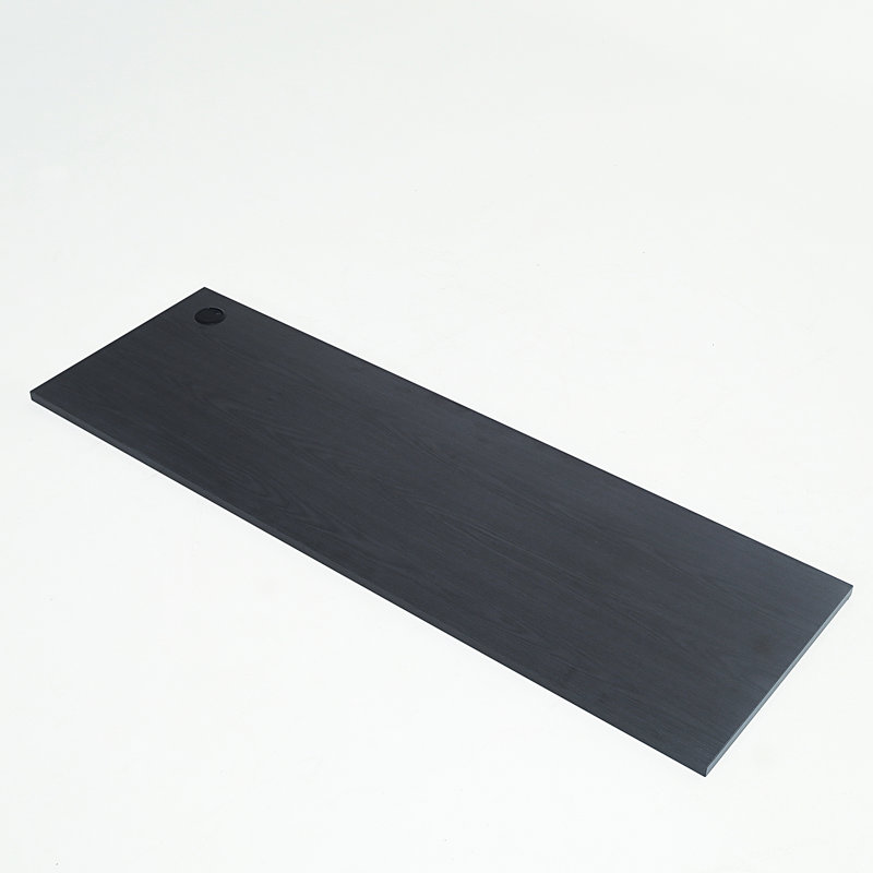 Plateforme de travail murale gris foncé avec fonctionnalité de fermeture en douceur, possibilité de rangement en profondeur, fabrication d'eau et de chaleur, traitement de surface anti-rayures, panneau écologique de classe E0, renforcé