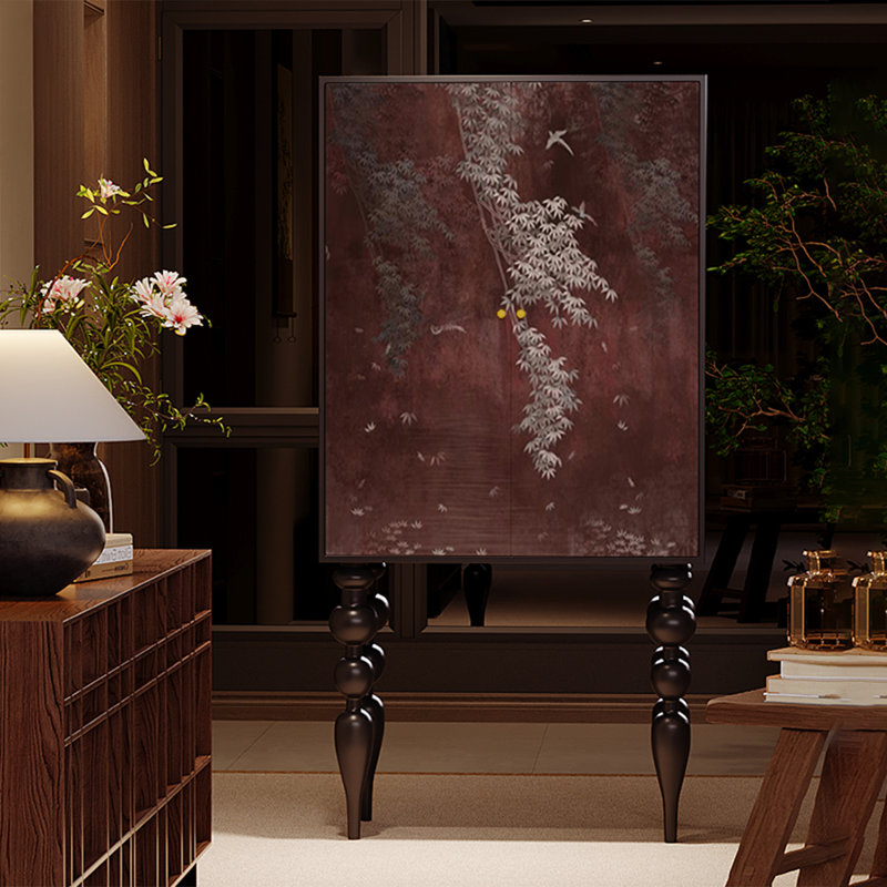Armoire d'appoint rétro en bois multifonction