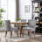 Byadbo Thickened Fabric Chairs With Solid Wood Legs And Bronze Nail Head-389020106