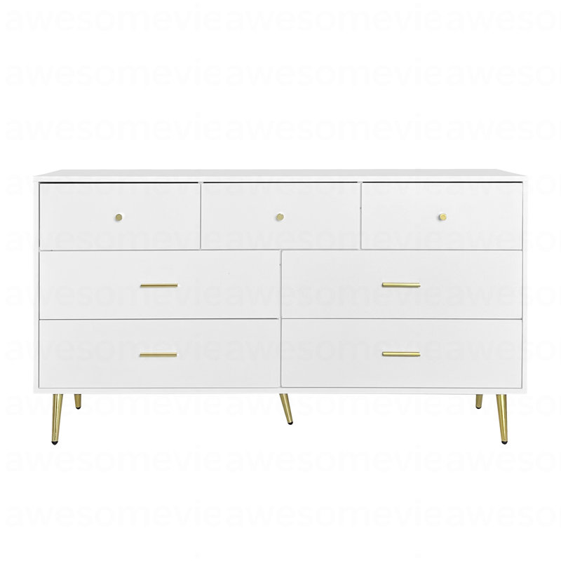 Commode de bureau 10 tiroirs sans poignée