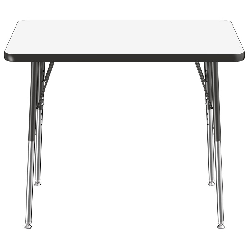 Table d'activités rectangulaire, 24 po x 36 po, Tableau blanc / noir, Roulement pivotant standard
