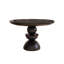 Table de salle à manger ronde en bois manufacturé noir-935076422