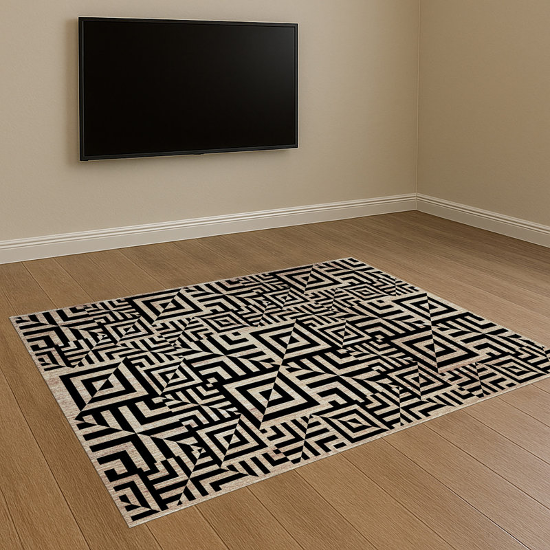 Geometric Area Rug, Rectangle 140 x 200 cm