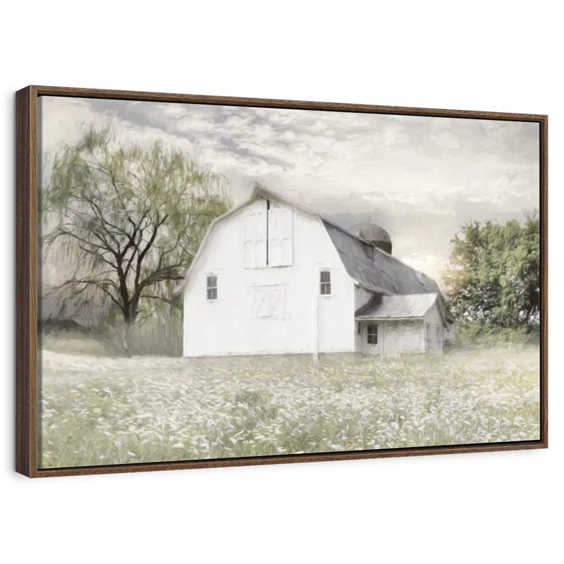 Brownsville Sunrise, 46 po x 31 po, Cadre flottant en noyer