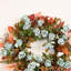 Couronne de fleurs artificielle 24 po avec récolte d'automne, baies, feuilles, roses, couronne florale pour décor de l'Action de grâce-38564247