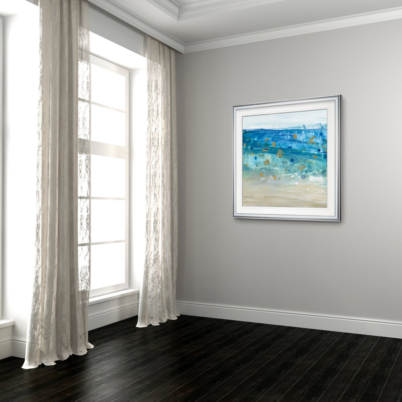 «Sea Glass Summer II», reproduction, H 27 po x l 27 po x P 1,5 po, Cadre argenté