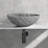 Carrara Gray Natural Marble Bathroom Vessel Sink, Semi-Polished Surface, Natural Stone, Genuine Marble, Real Marble, 15.7XH5.9 Inches/ 400XH150 Mm-559531890