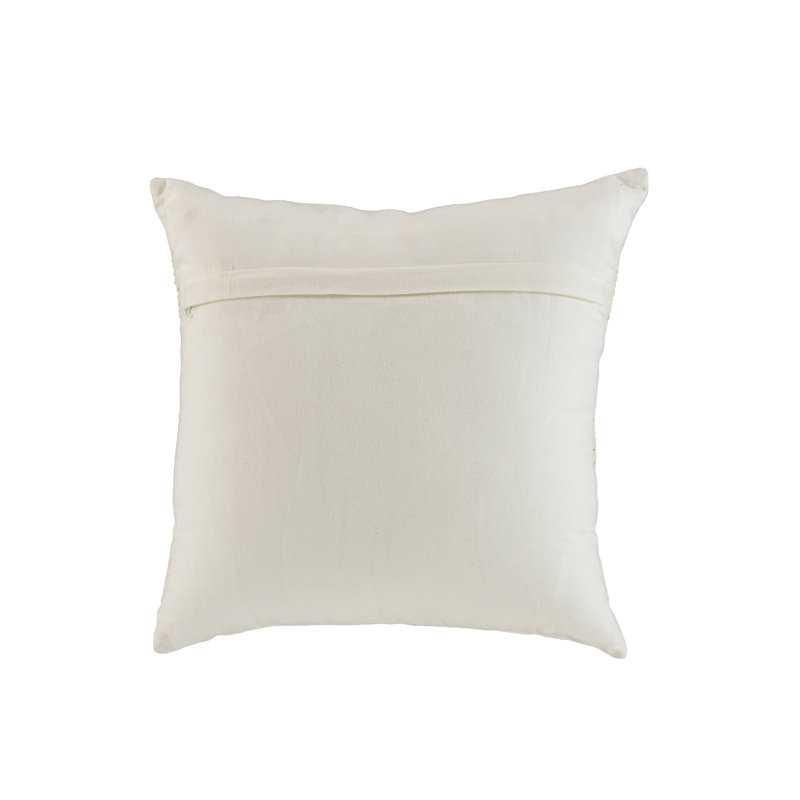 Coussin en coton, Ivoire/doré