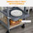 Mobile Rolling Kitchen Island Trolley Serving Cart With Underneath Drawer & Slide-Out Wire Storage Basket