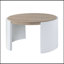 Table basse à 1 tiroir en chêne et blanc ultrabrillant
