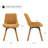 Bishaan Tufted Faux Leather Upholstered Swivel Kitchen Dining Side Chairs-1050281701