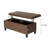Faux Leather Lift Top Storage Bench-1101328832