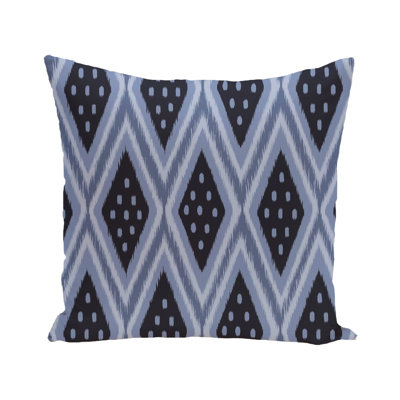 Ikat Diamond Dot Outdoor Reversible Throw Pillow