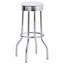Tabouret de bar pivotant rembourré en métal (ensemble de 2)