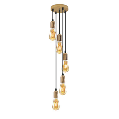 Armida - Light French Gold Cluster Pendant