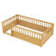Structure de lit simple Roomfitter en bois avec clôture, plateforme Montessori à plateforme basse pour chambre à coucher ou salle de jeux-1051968422-1051968419