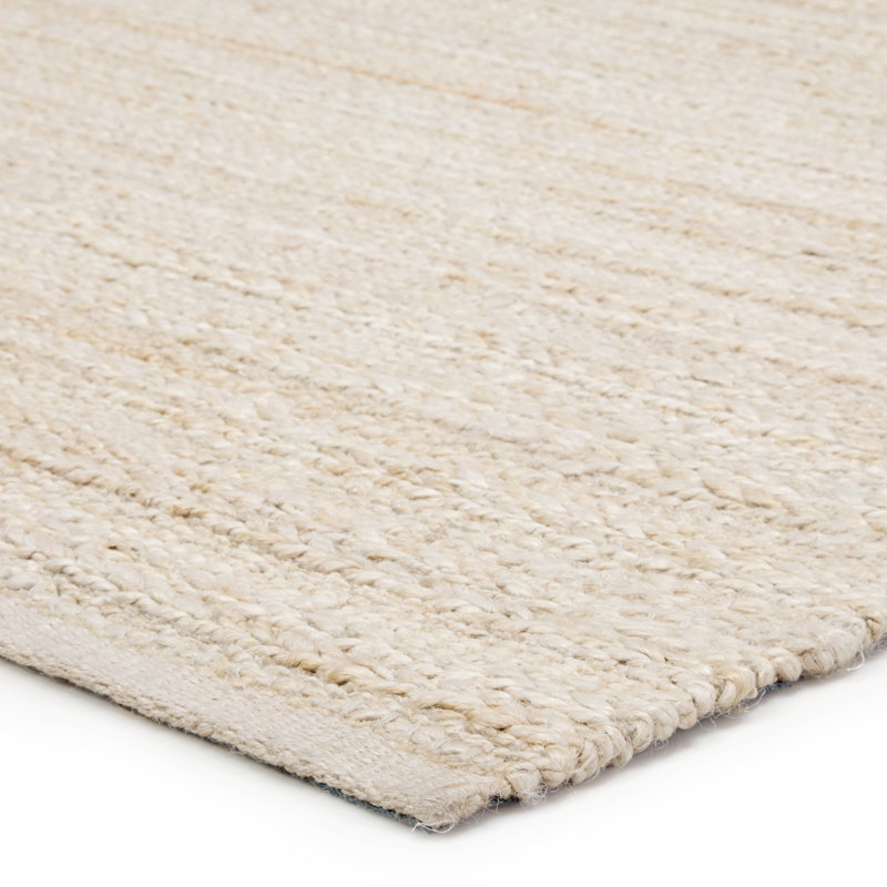 Tapis beige fait à la main Feena Dhurrie, Rectangle 8 pi x 10 pi