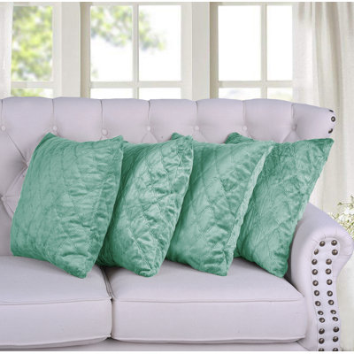  Quilted Micromink Square Pillow Cover