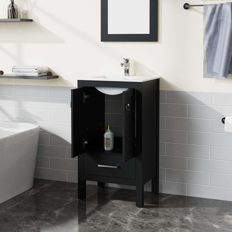 Armoire de meuble-lavabo avec lavabo 20 po