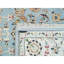 Tapis unique en laine nouvel âge 6 pi x 9 pi 2 po Risque bleu