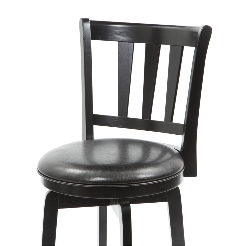 Arisa Swivel Stool, Bar Stool (30" Seat Height), Black