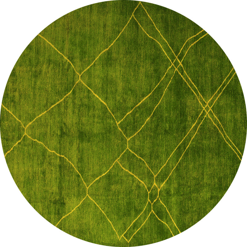 Kysha Washable Abstract Indoor Rug, Round 8'