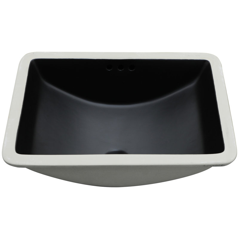 Black Ceramic Undermount Sink 21"X14.31", Minimalist Elegance, - Acid, Easy To Clean Surface 21"X14.31" Bathroom Sink, Finish, Integrated Overflow, Seamless Countertop Fit