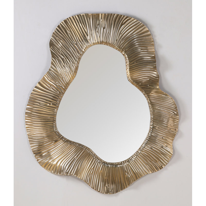 Solara Sculpted Metal Wall Mirror