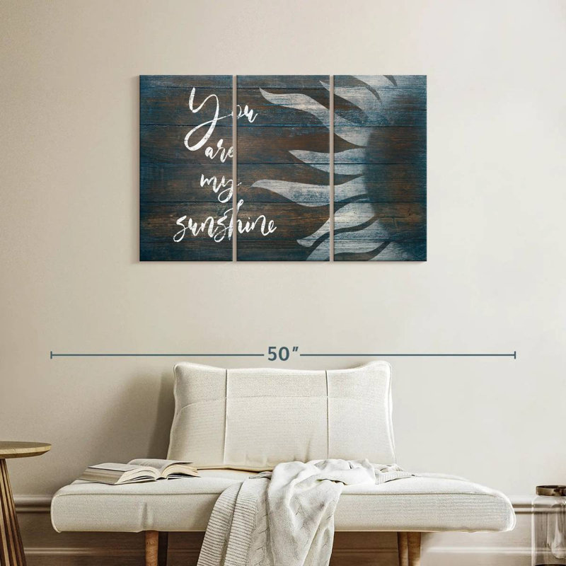 Kema You Are My Sunshine Typography Wall Sign, 24" H x 38" W