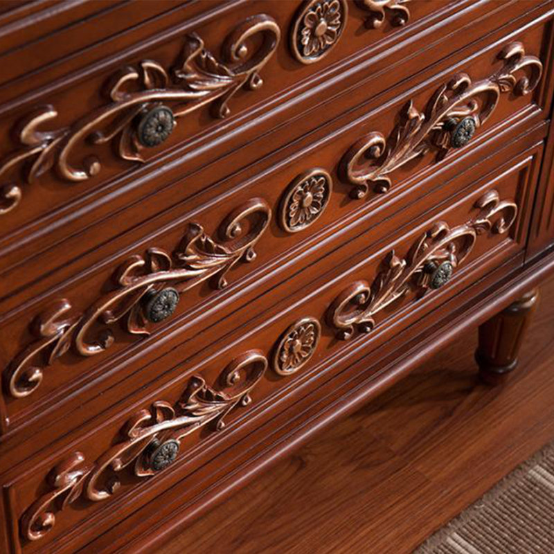 Buffet décoratif européen demi-rond, Brun