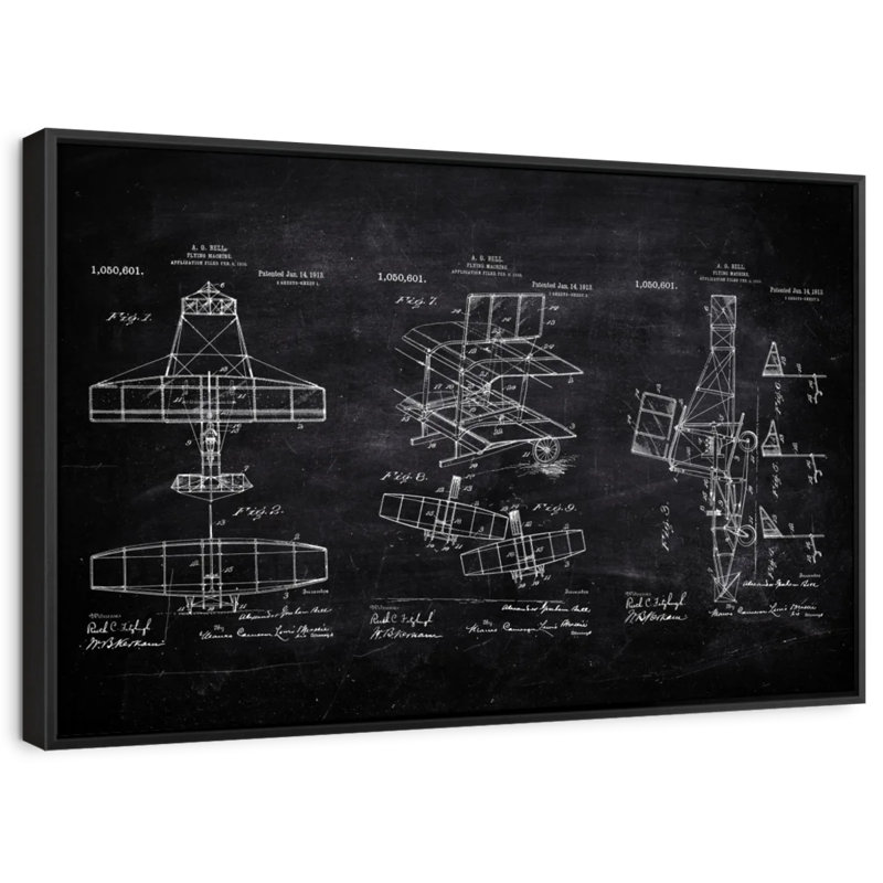 Avion, impression sur toile, H 17 po x l 25 po