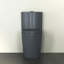 Toilette moderne une pièce à cuve allongée à double chasse 1,1 / 1,6 GPF en gris anthracite Reno (siège inclus)-97648760