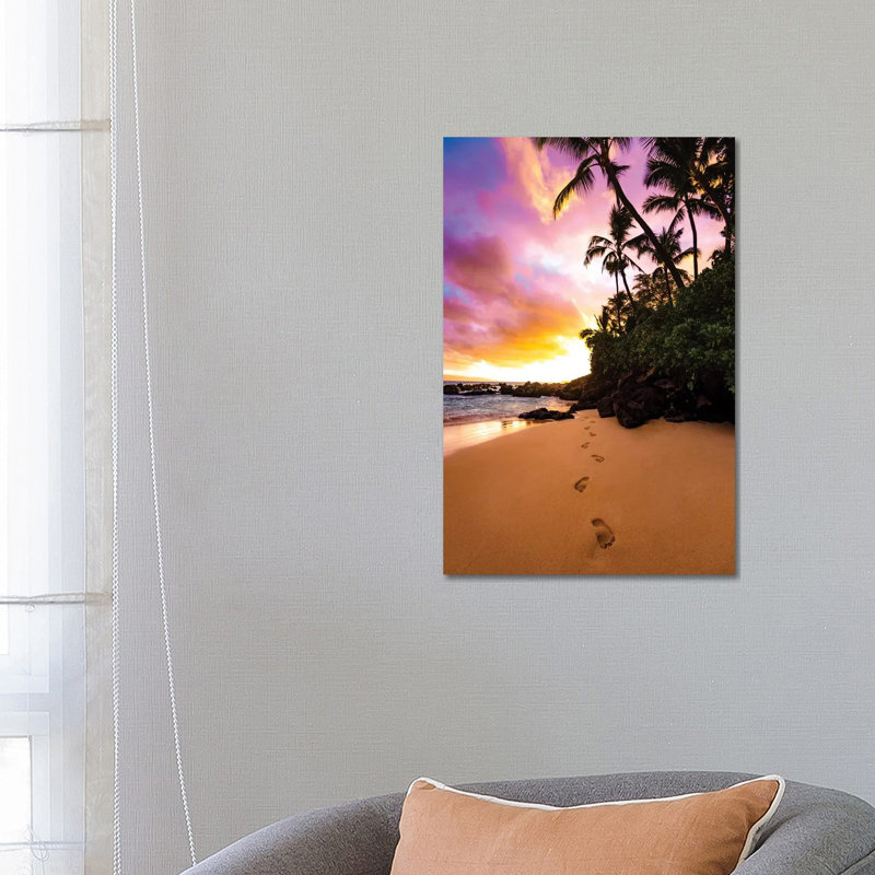 Footprints in the Sand 1 Piece Wrapped Canvas Wall Art, 66.04 cm H x 45.72 cm W x 3.175 cm D