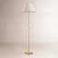Lampe sur pied traditionnelle 61 "avec abat-jour pétale festonné, télécommande et ampoule à intensité variable incluse-129912749