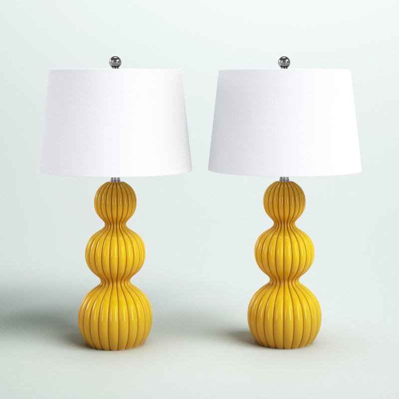 Sabb Ceramic Table Lamp, Yellow