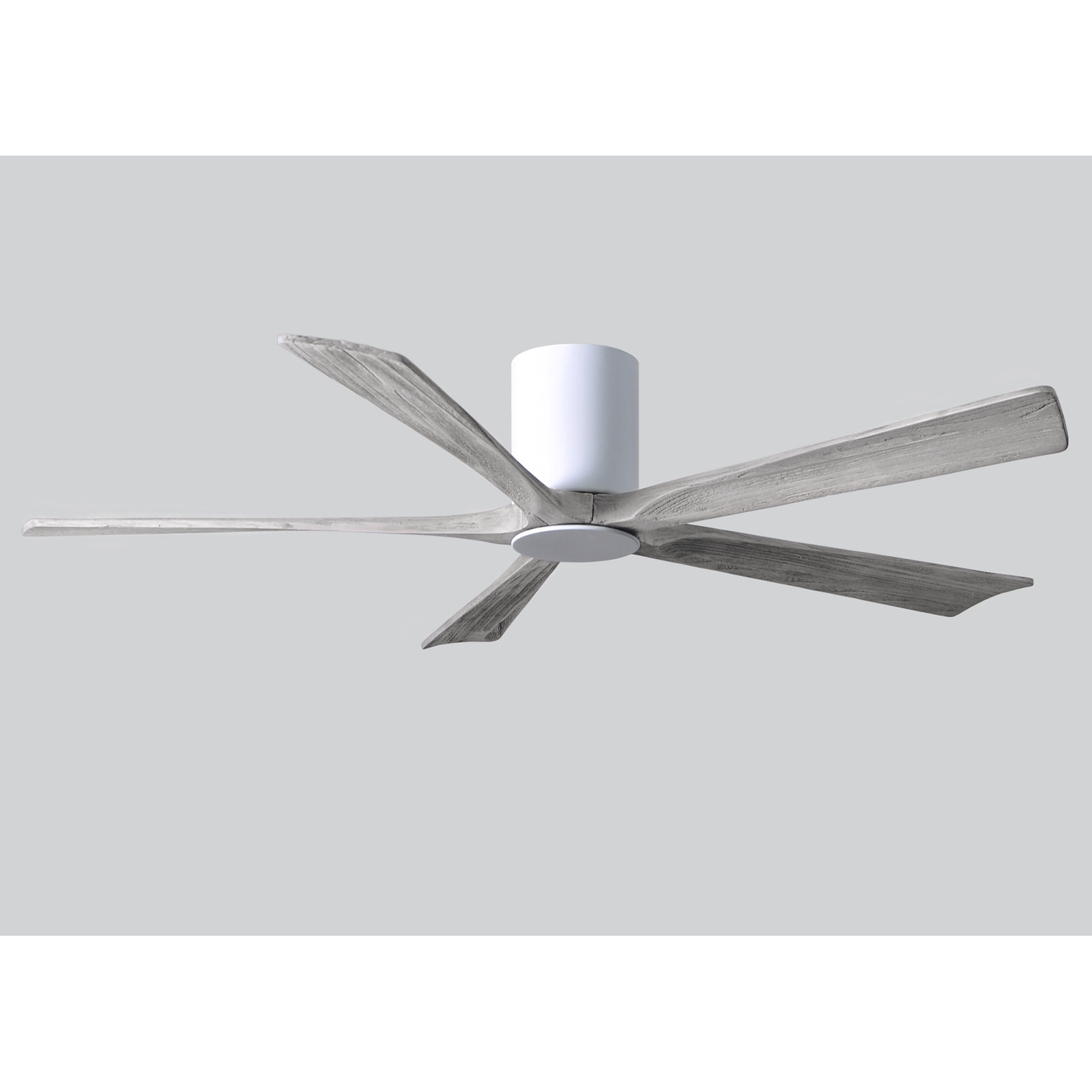 Irene 5 - Blade LED Ceiling Fan with Light Kit Included, Gloss White, Barn Wood Tone, 60"