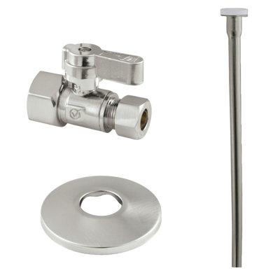 Kingston Brass Trimscape Toilet Supply Kit, 1/2" FIP x 3/8" OD Comp Straight Valve