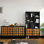 Bibliothèque avec armoire, bibliothèque avec portes, noir et miel