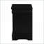 Table de chevet 2 tiroirs noire avec rangement