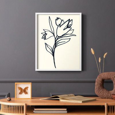 «Floral Marker I», reproduction encadrée - bois massif
