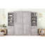 Lit double en gris avec de nombreuses options de rangement - Fabrication robuste et efficace Choix multiples pratiques