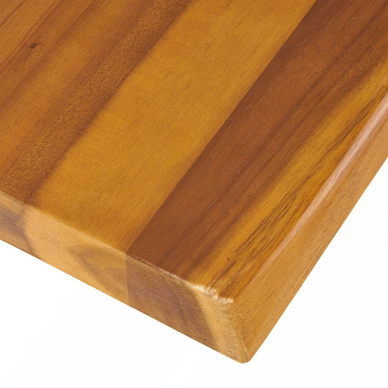 Ensemble de salle à manger d'extérieur en bois d'acacia 3 pièces rustique et moderne Irving