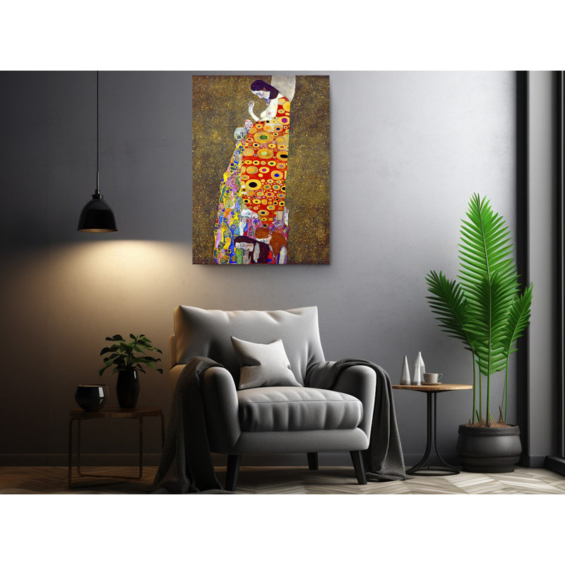 Reproduction d'art sur toile, Gustav Klimt Hope II, reproduction d'art sur toile, reproduction d'art, H 36 po x l 24 po