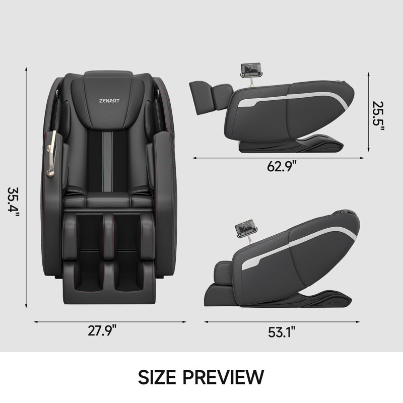 Fauteuil de massage Shiatsu pour le corps entier zéro gravité Favor-BS-10, Noir