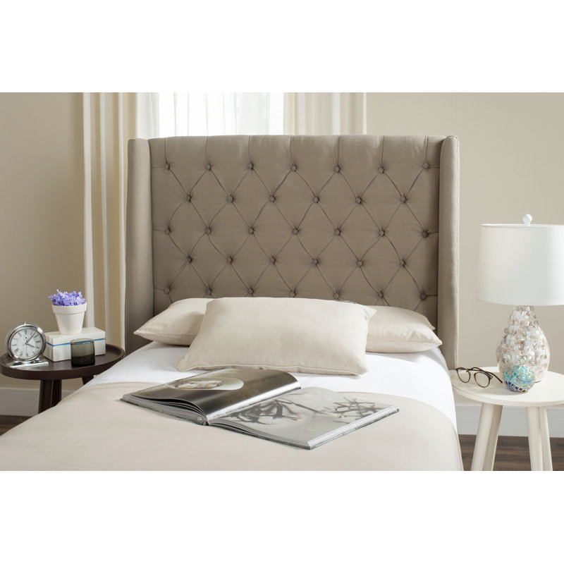 Bertlinde Upholstered Headboard, Twin, Cotton Taupe