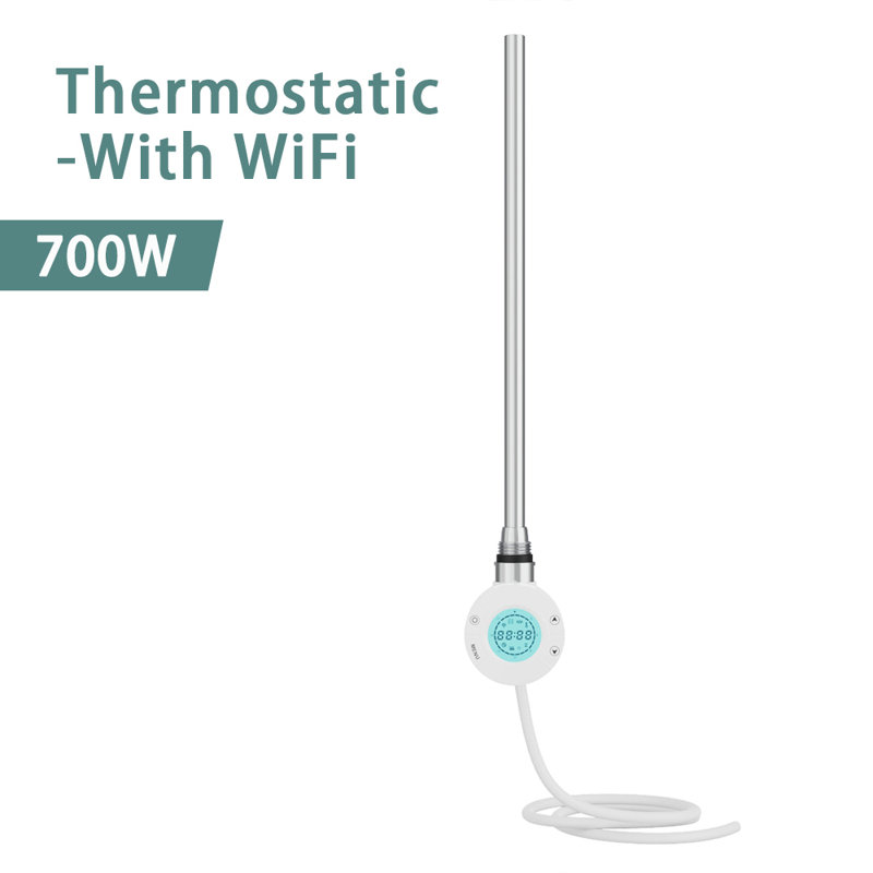 Smart Wifi Thermostatic Electric Heating Element For Heated Towel Rail Radiator 700W, White