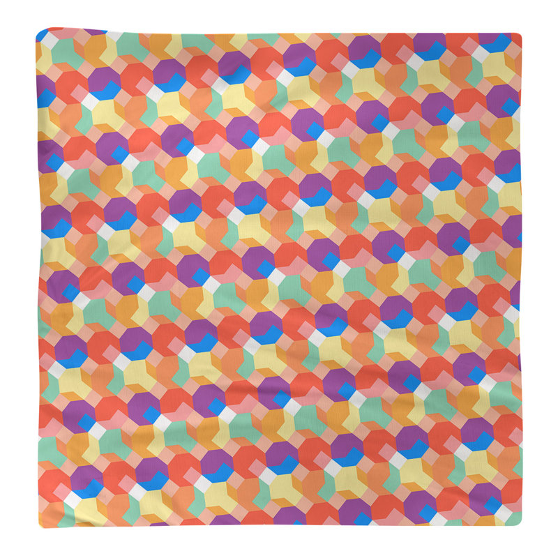 Polyester Toile Square Napkin, Orange, 0.1" H x 10" W x 10" D, Cotton Twill