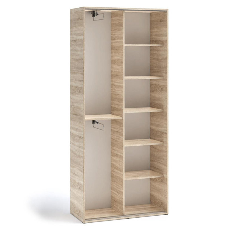 Deracy 2 Door Sliding Wardrobe, Natural