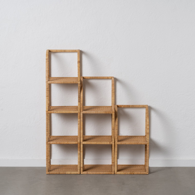 30cm W Bamboo / Rattan Shelving Unit