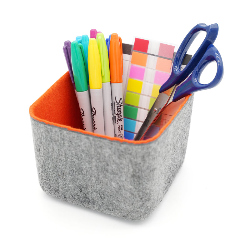 Reuben Office Desk Organizer, Orange 